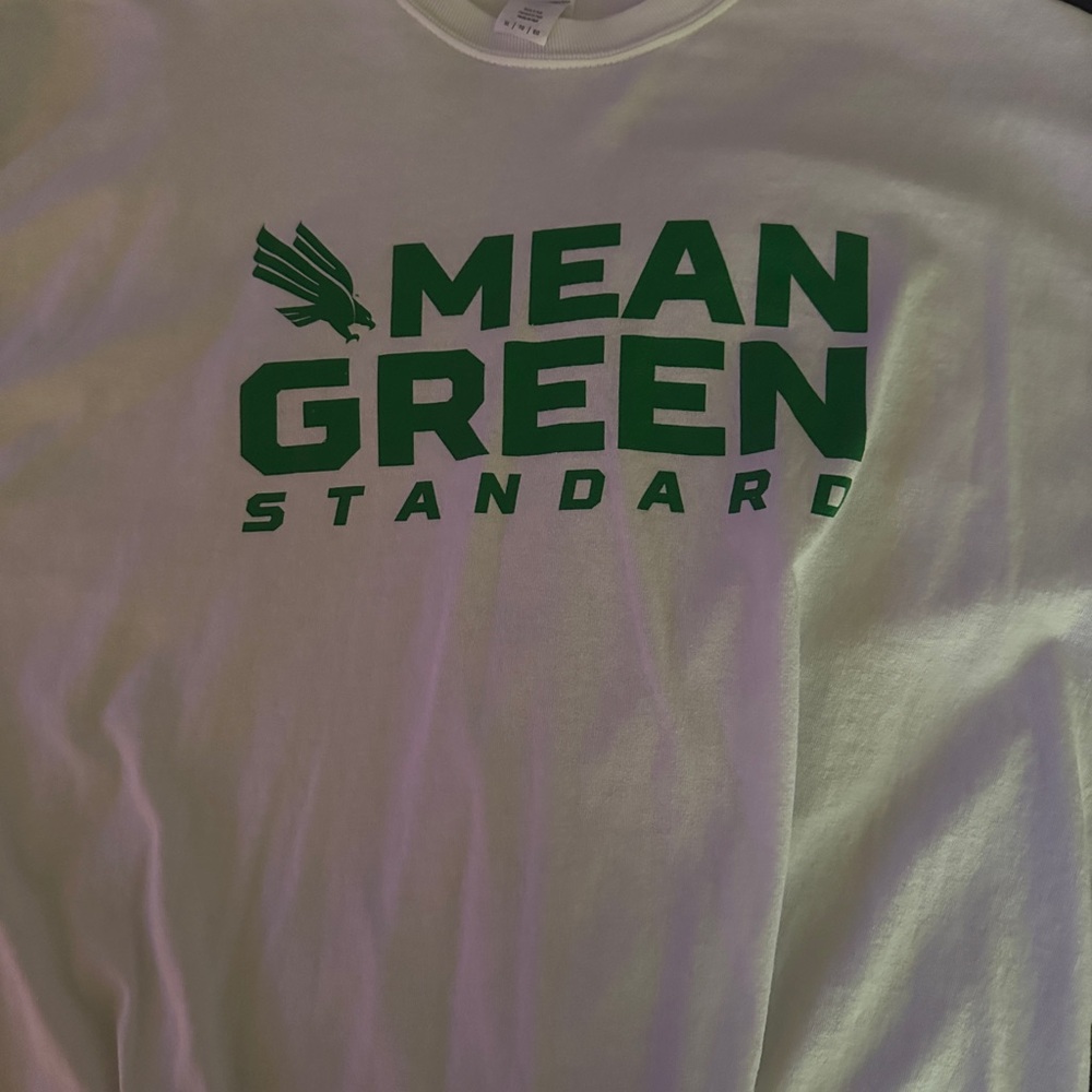Green and White UNT shirt